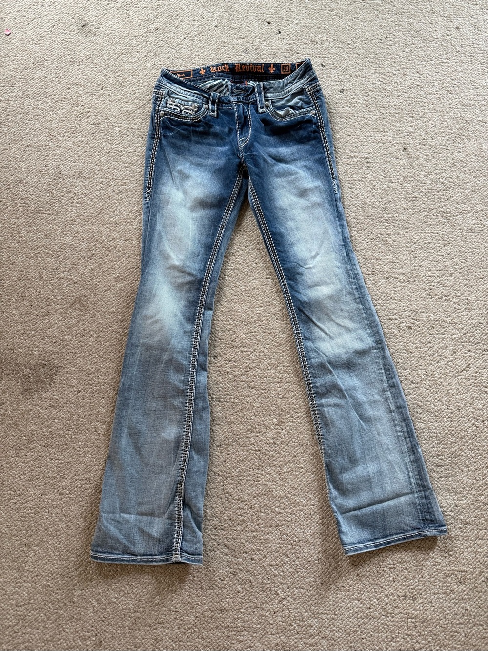 Rock Revival Women's Medium Blue Flared Jeans
